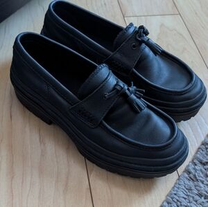 Leather Converse Platform Loafers